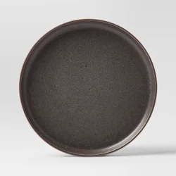 8.5" Tilley Stoneware Salad Plate Brown/Gray - Threshold™: Modern Round Dinnerware, Microwave & Dishwasher Safe