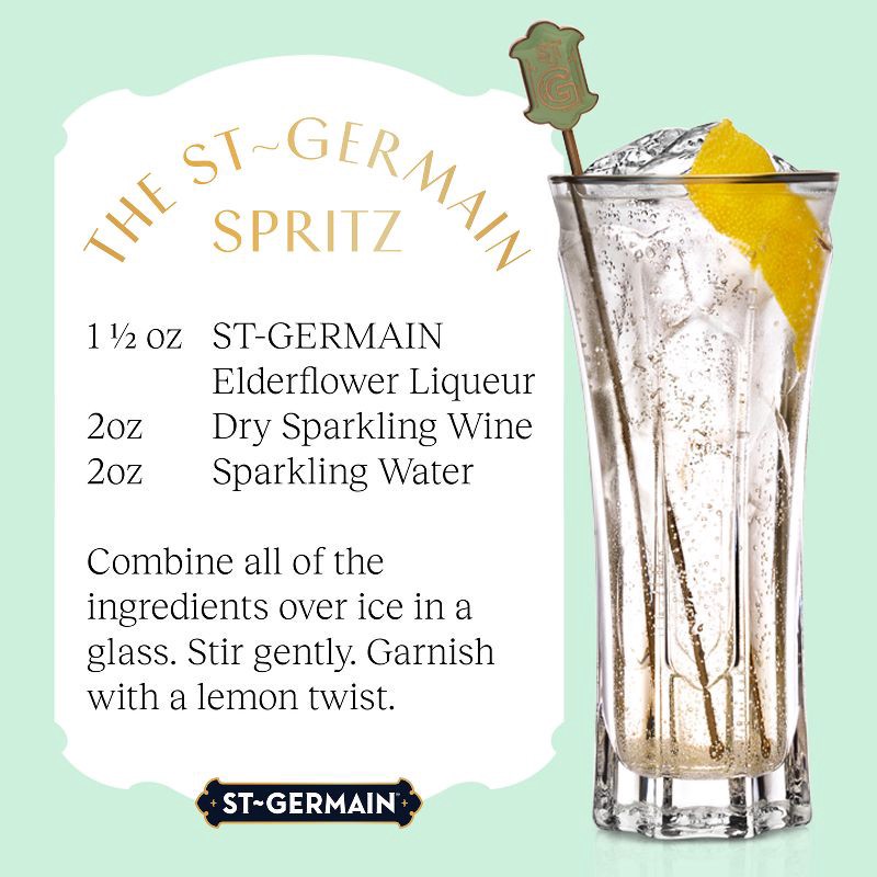 slide 4 of 6, St-Germain St. Germain Elderflower Liqueur - 375ml Bottle, 375 ml