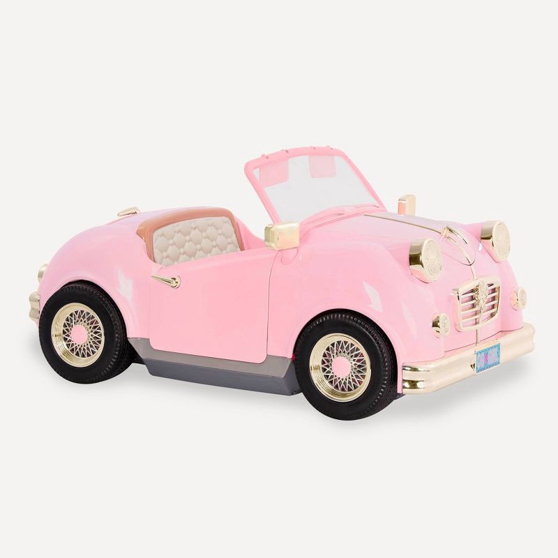 slide 1 of 5, Our Generation In the Driver Seat Cruiser - Pink Convertible for 18" Dolls: Retro Doll Accessories & Metal, Plastic Car, 1 ct