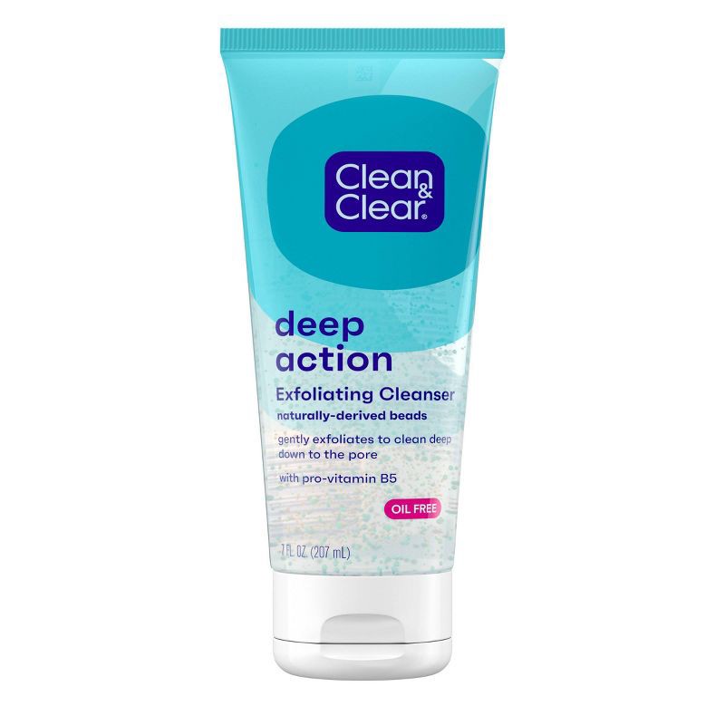 slide 2 of 8, Clean & Clear Oil-Free Deep Action Exfoliating Facial Scrub for Smooth Skin - 7 oz, 7 oz