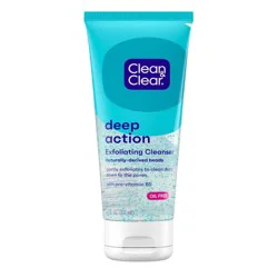 Clean & Clear Oil-Free Deep Action Exfoliating Facial Scrub for Smooth Skin - 7 fl oz