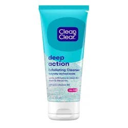 Clean & Clear Oil-Free Deep Action Exfoliating Facial Scrub for Smooth Skin - 7 fl oz