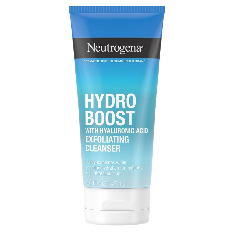 slide 2 of 8, Neutrogena Hydro Boost Gentle Exfoliating Daily Facial Cleanser with Hyaluronic Acid - 5oz, 5 oz