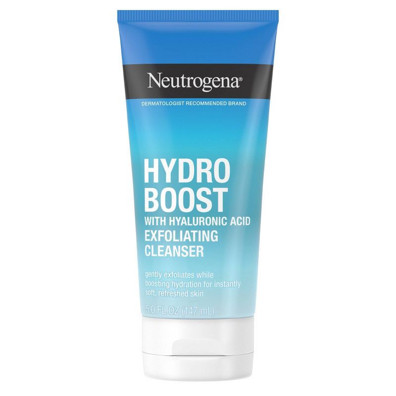 slide 2 of 7, Neutrogena Hydro Boost Gentle Exfoliating Daily Facial Cleanser with Hyaluronic Acid - 5oz, 5 oz