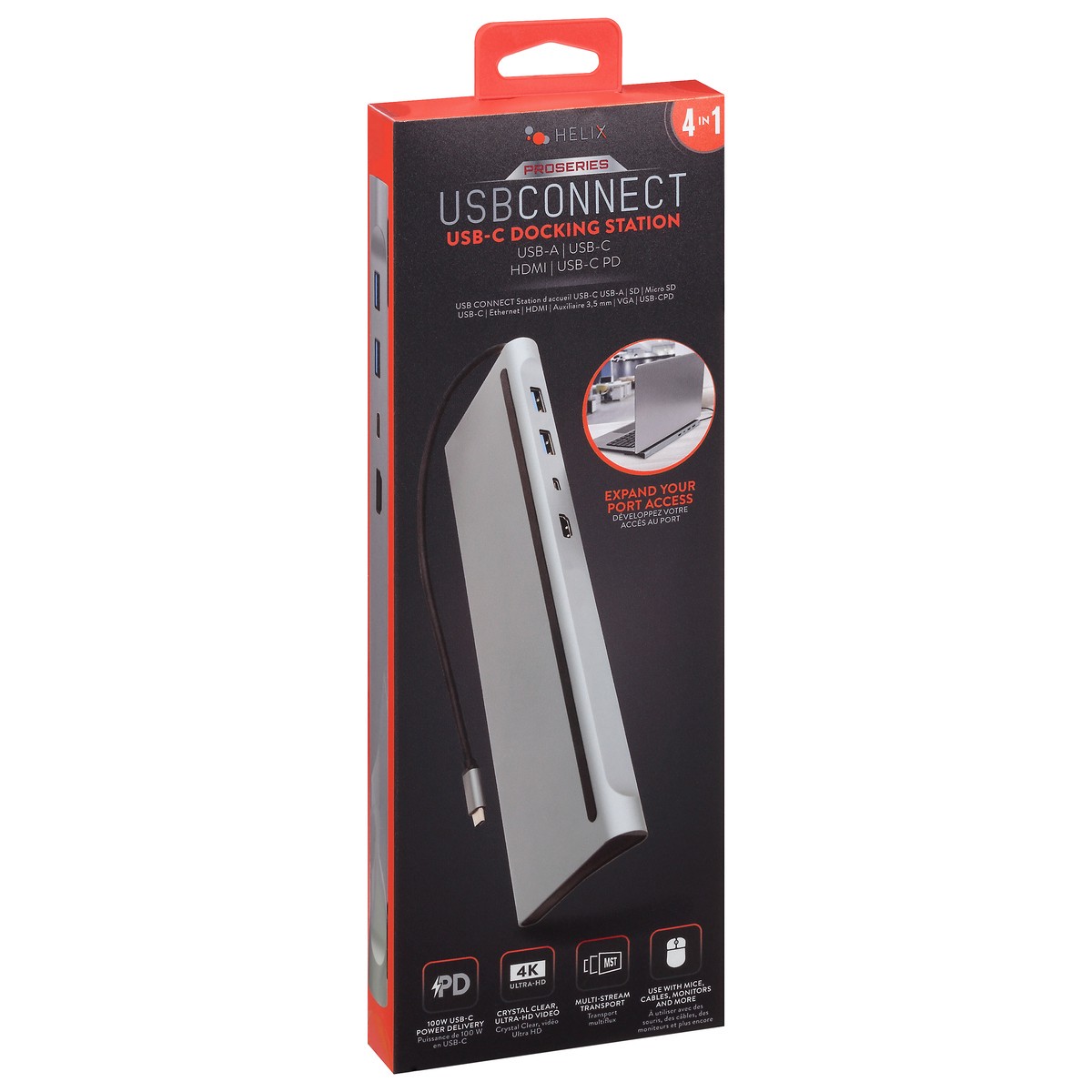 slide 2 of 9, Helix Proseries 4 in 1 USB-C Docking Station 1 ea, 1 ct