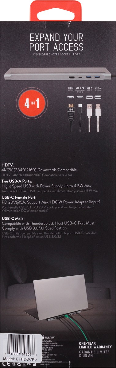 slide 3 of 9, Helix Proseries 4 in 1 USB-C Docking Station 1 ea, 1 ct