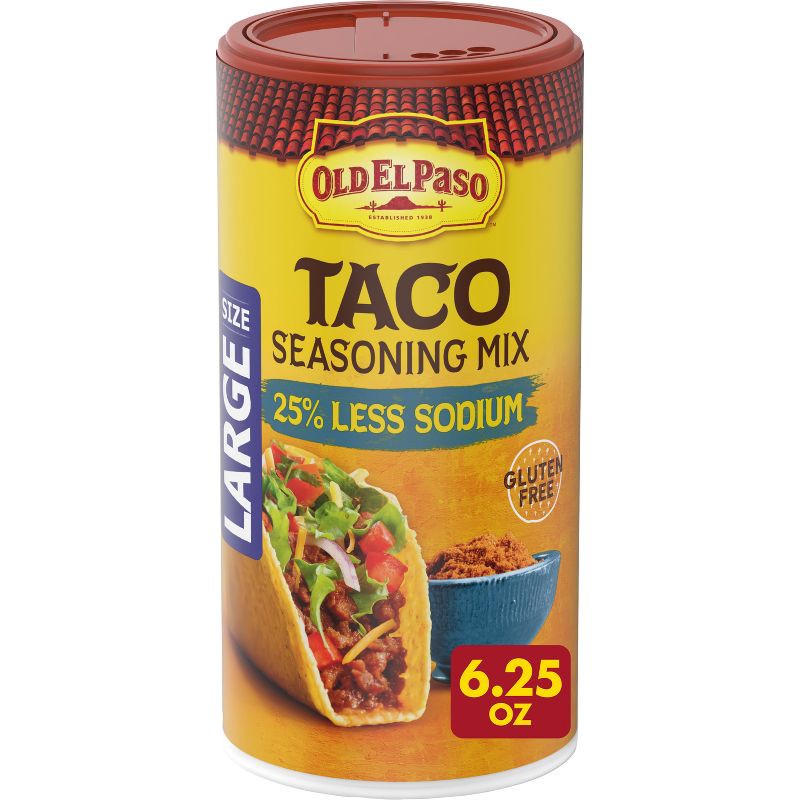 slide 12 of 12, Old El Paso Gluten Free Taco Seasoning Mix Reduced Sodium Value Size - 6.25oz, 6.25 oz