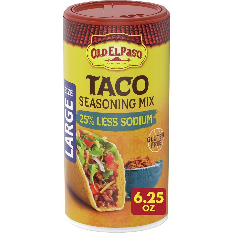 slide 1 of 12, Old El Paso Gluten Free Taco Seasoning Mix Reduced Sodium Value Size - 6.25oz, 6.25 oz