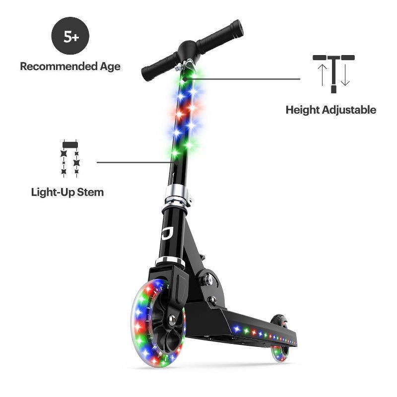 slide 7 of 12, Jetson Jupiter Kids' Kick Scooter with LED Lights - Black, 1 ct