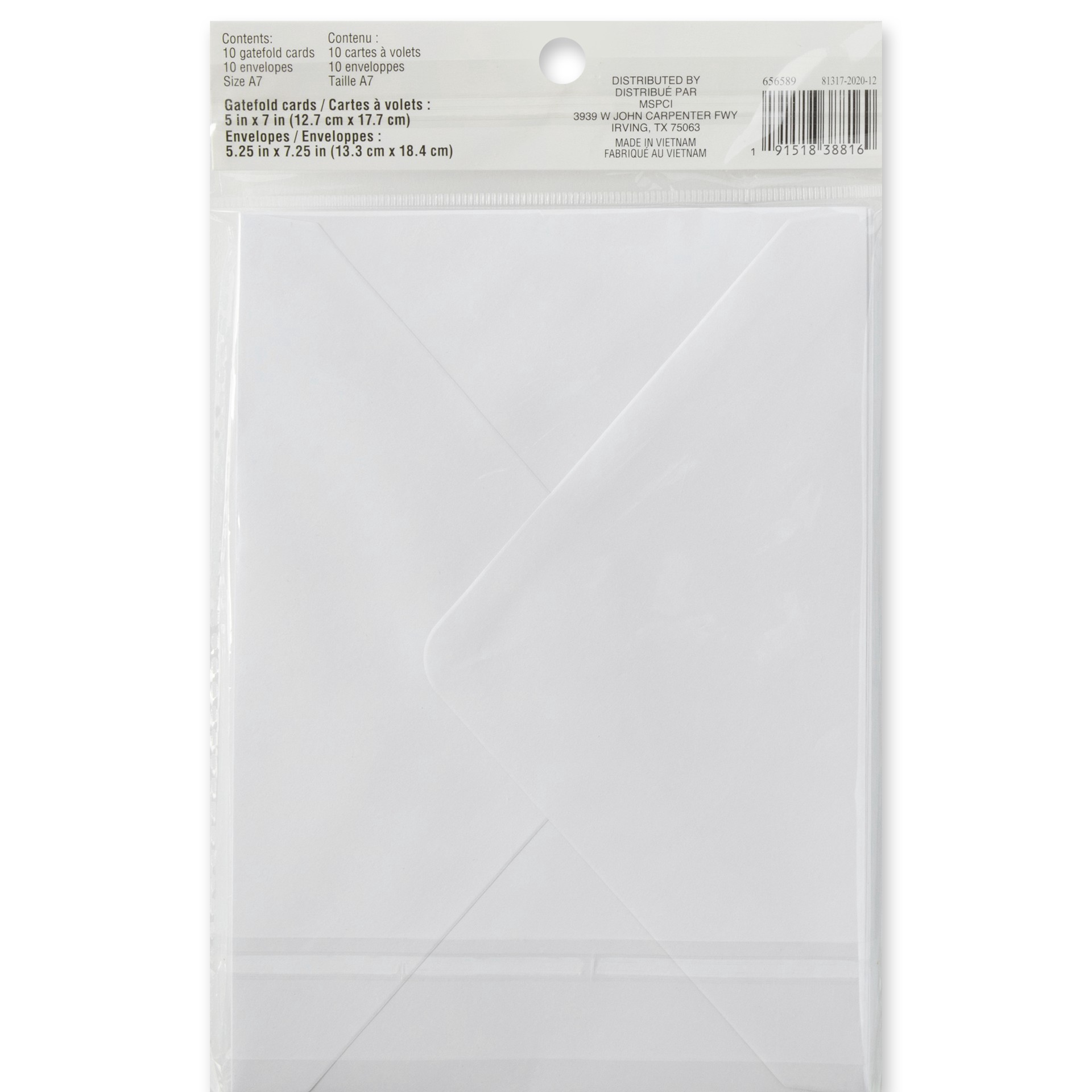 slide 3 of 5, White Gatefold Cards & Envelopes By Recollections, 5" X 7", 5 in x 7 in