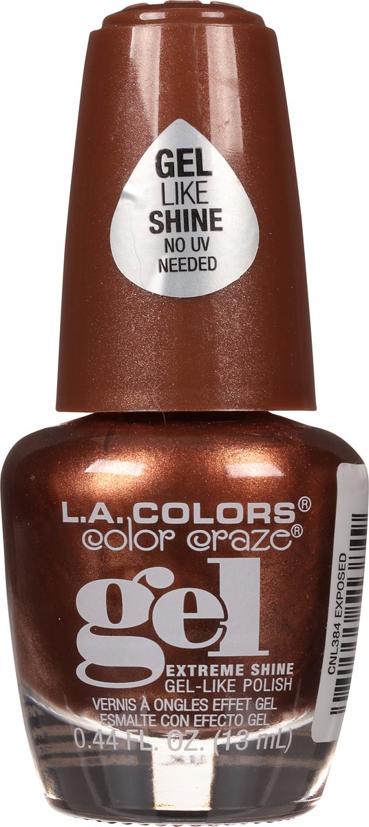 slide 8 of 10, L.A. Colors Color Craze CNL384 Exposed Gel Extreme Shine Nail Polish 0.44 fl oz, 0.44 fl oz