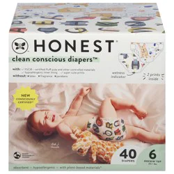 Honest Clean Conscious Size 6 Diapers (35+ lbs (16+ kg)) 40 Each