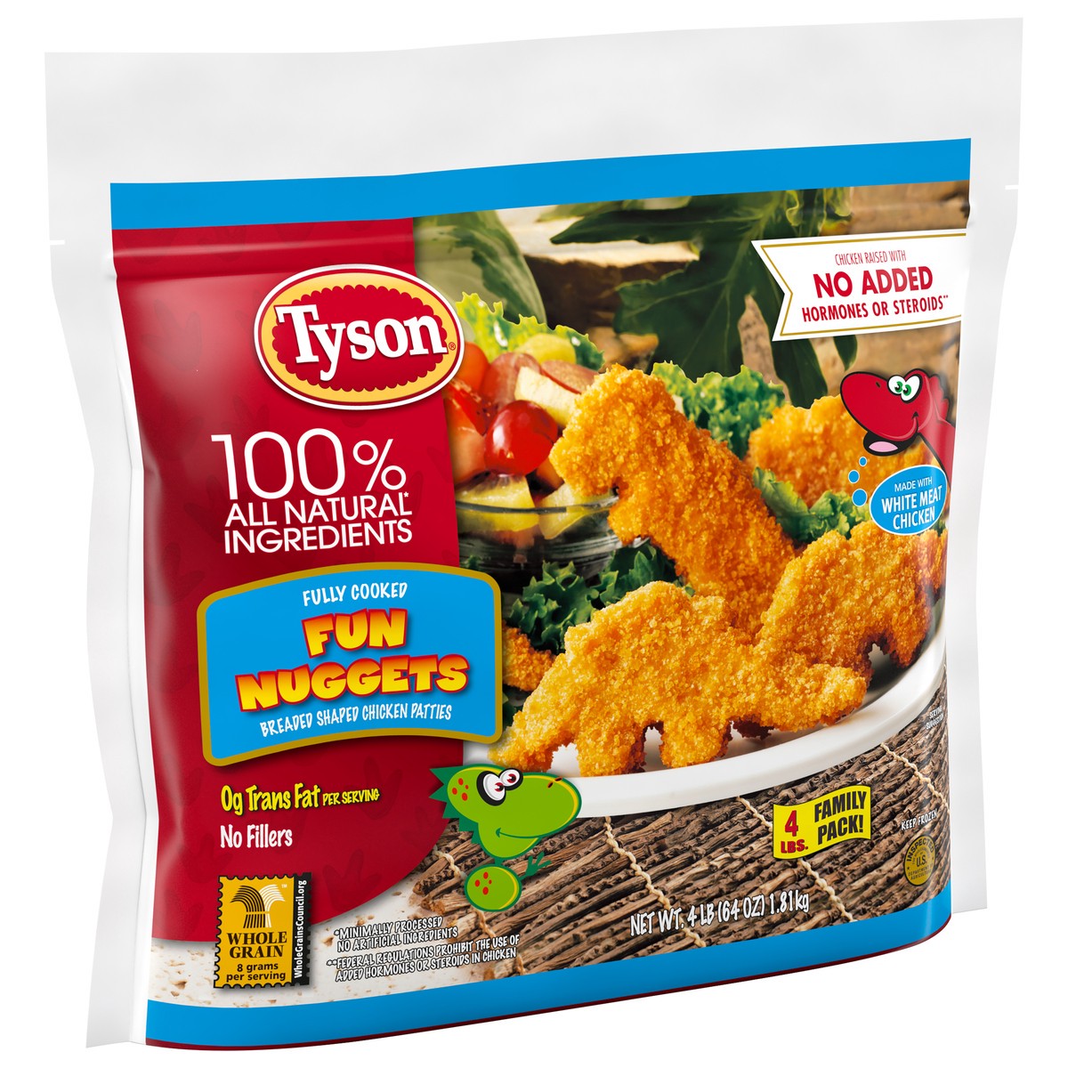 slide 6 of 9, Tyson Frozen Dino Nuggets, 4 lb, 4 lb