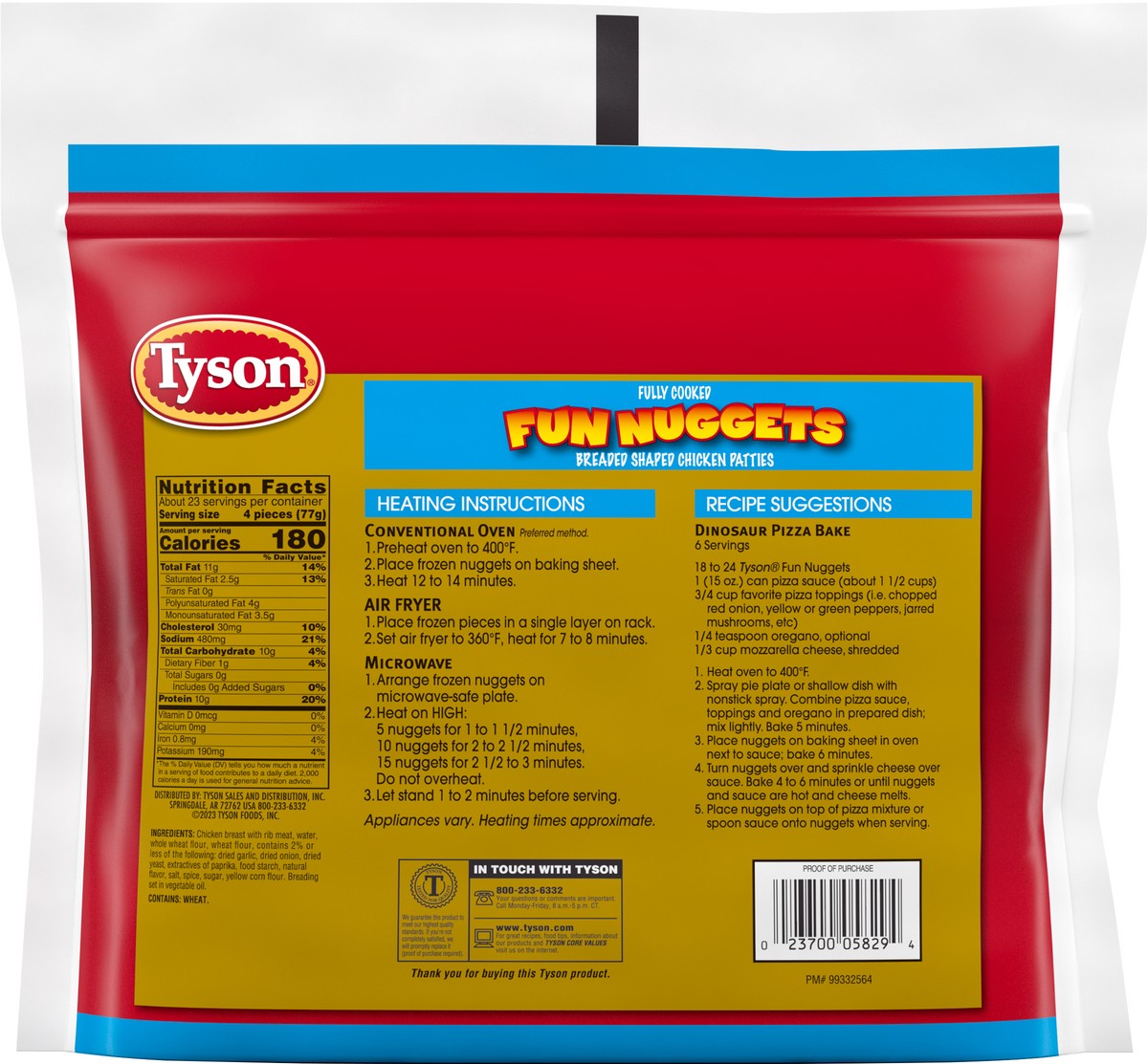 slide 5 of 9, Tyson Frozen Dino Nuggets, 4 lb, 4 lb