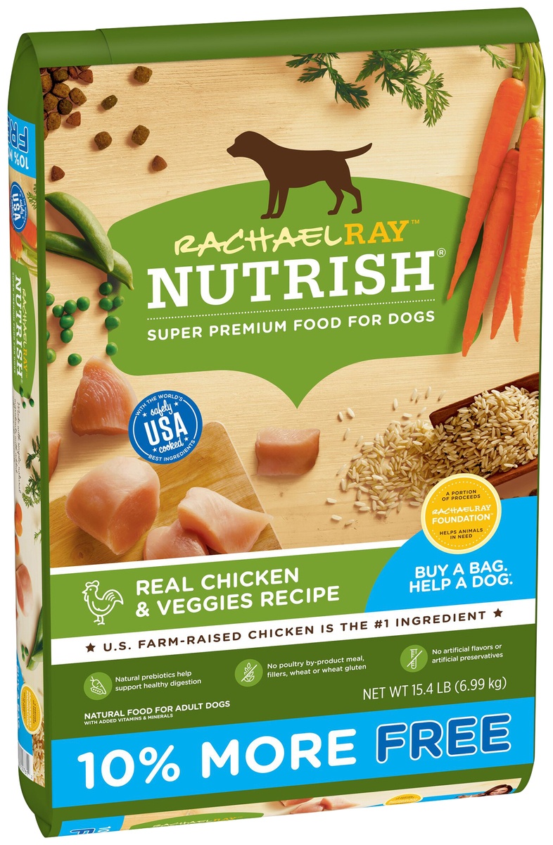 slide 2 of 9, Rachael Ray Nutrish Real Chicken and Veggies Flavor Dry Dog Food, 14 lb