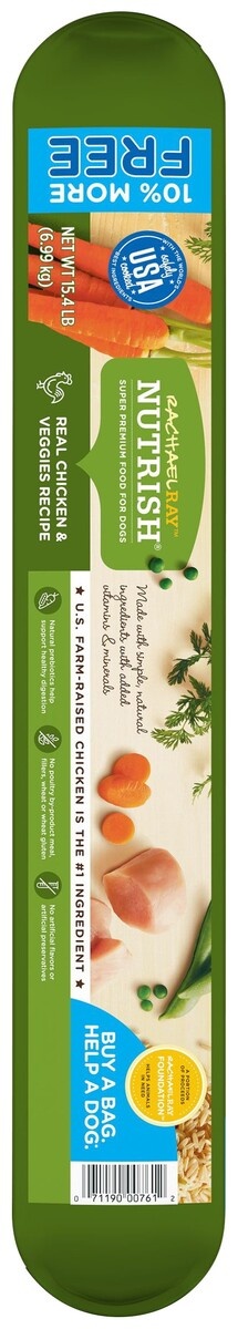 slide 6 of 9, Rachael Ray Nutrish Real Chicken and Veggies Flavor Dry Dog Food, 14 lb
