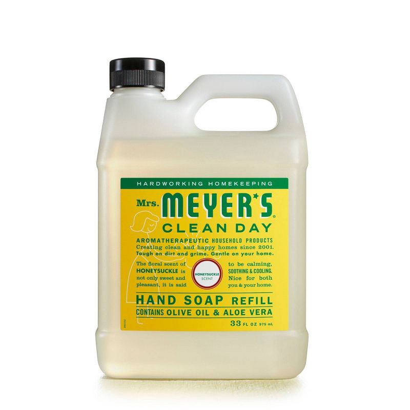 slide 1 of 4, Mrs. Meyer's Clean Day Honeysuckle Liquid Hand Soap Refill - 33 fl oz, 33 fl oz
