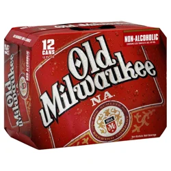 Pabst Old Milwaukee Non Alcoholic, 12 pack, 12 fl oz Aluminum Cans, 0.4% ABV, Domestic Lager