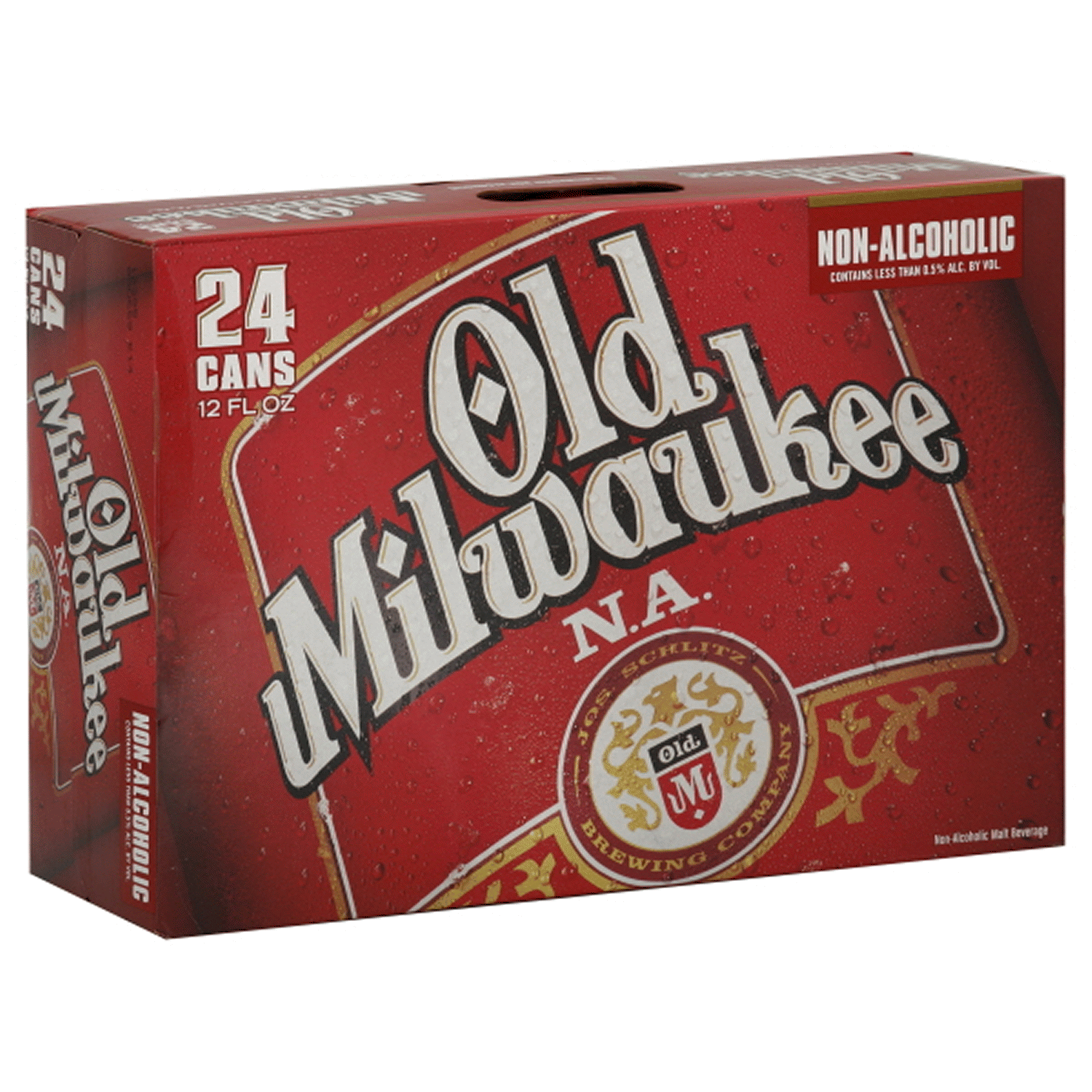 slide 1 of 1, Old Milwaukee Non-Alcoholic Beer 24 - 12 fl oz Cans, 24 ct