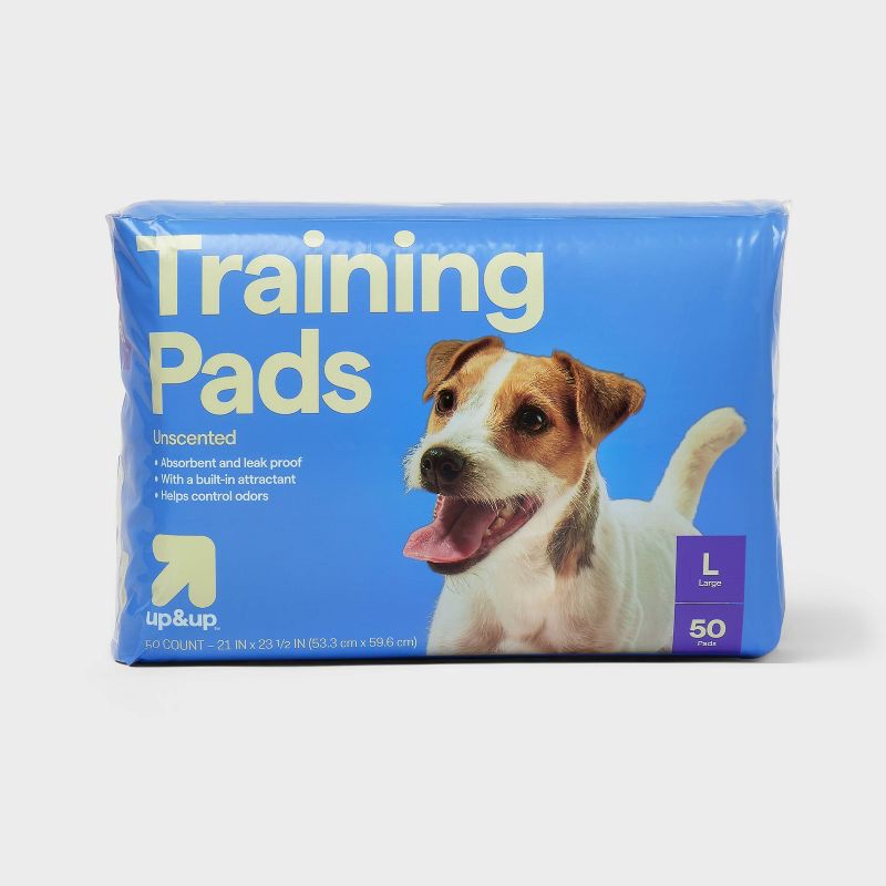 slide 1 of 4, Dog Training Pads - L - 50ct- up&up™, 50 ct