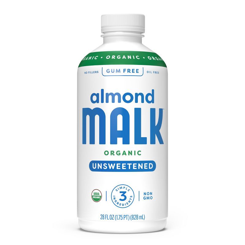 slide 1 of 5, MALK Organics Malk Unsweetened Almond Milk - 28 fl oz, 28 fl oz