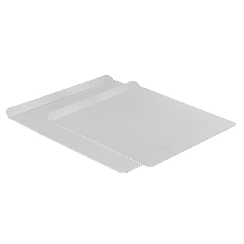 slide 1 of 1, T-Fal 2pc Medium and Large Cookie Sheets Silver, 2 ct