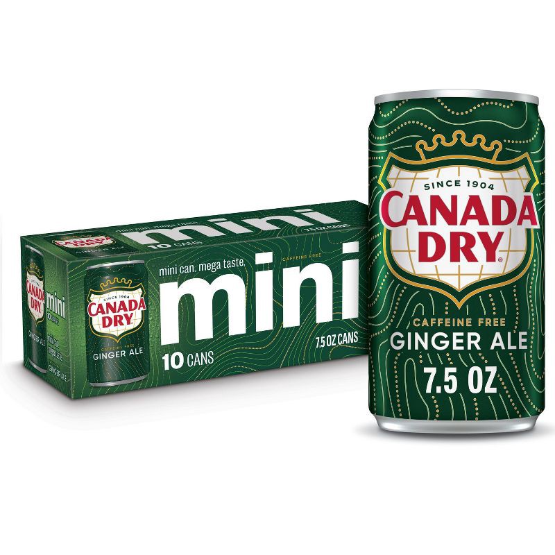 slide 1 of 14, Canada Dry Ginger Ale Soda - 10pk/7.5 fl oz Mini Cans, 10 ct; 7.5 fl oz