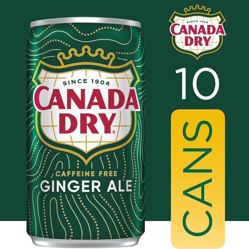 slide 4 of 14, Canada Dry Ginger Ale Soda - 10pk/7.5 fl oz Mini Cans, 10 ct; 7.5 fl oz