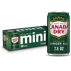 Canada Dry Ginger Ale Soda - 10pk/7.5 fl oz Mini Cans