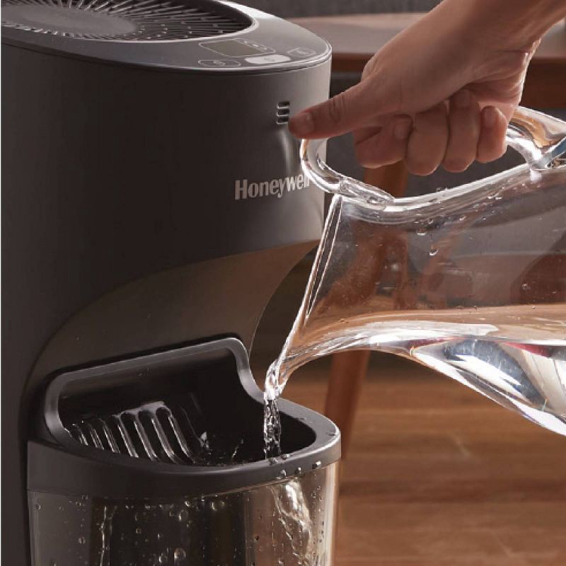 slide 8 of 12, Honeywell Removable Top Fill Tower Humidifier: Cool Mist, 3 Settings, Adjustable Humidity, Portable, Black, ETL Listed, 1 ct