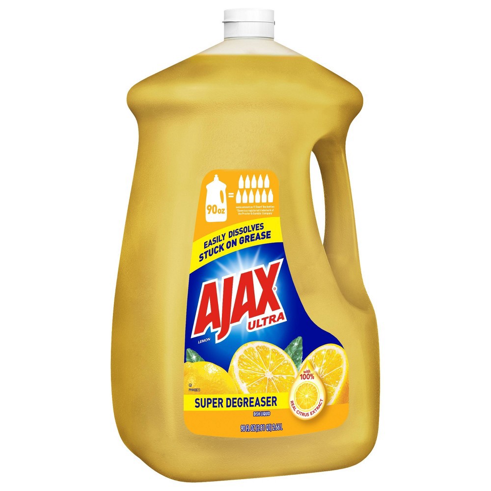 slide 2 of 6, Ajax Ultra Super Degreaser Dishwashing Liquid Dish Soap - Lemon - 90 fl oz, 90 fl oz