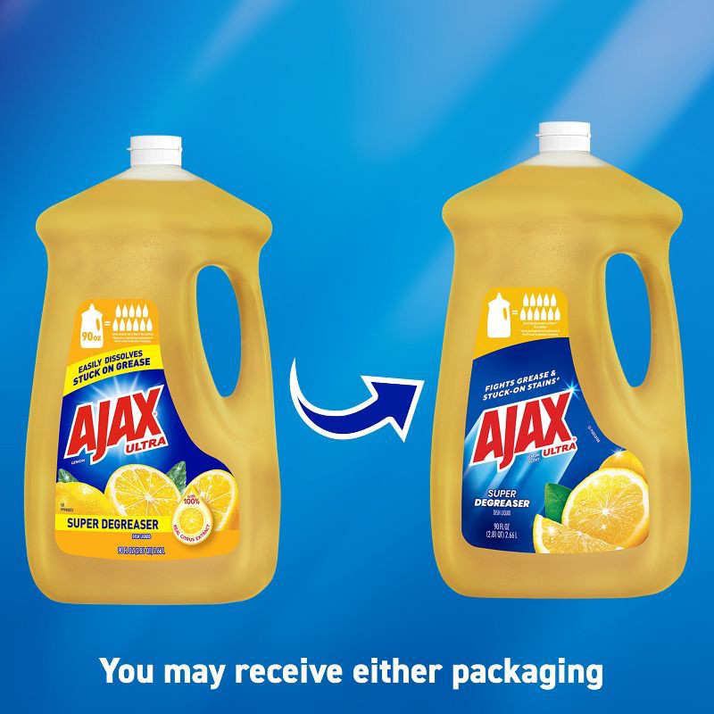 slide 13 of 14, Ajax Lemon Ultra Super Degreaser Dishwashing Liquid Dish Soap - 90 fl oz, 90 fl oz