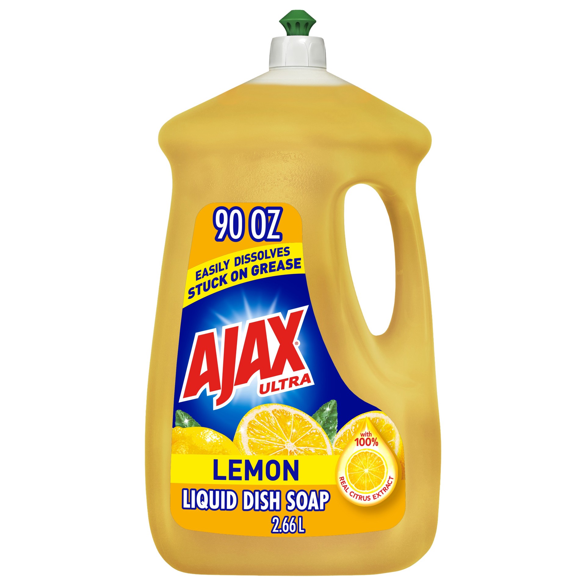 slide 1 of 6, Ajax Ultra Super Degreaser Dishwashing Liquid Dish Soap - Lemon - 90 fl oz, 90 fl oz