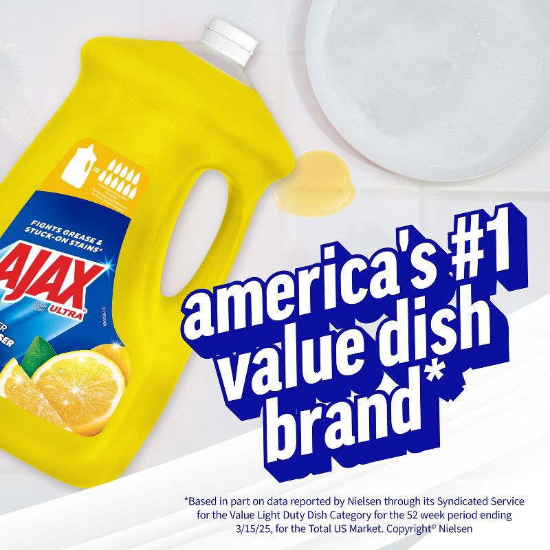 slide 8 of 15, Ajax Ultra Super Degreaser Liquid Dish Soap - Lemon Scent - 90 fl oz, 90 fl oz