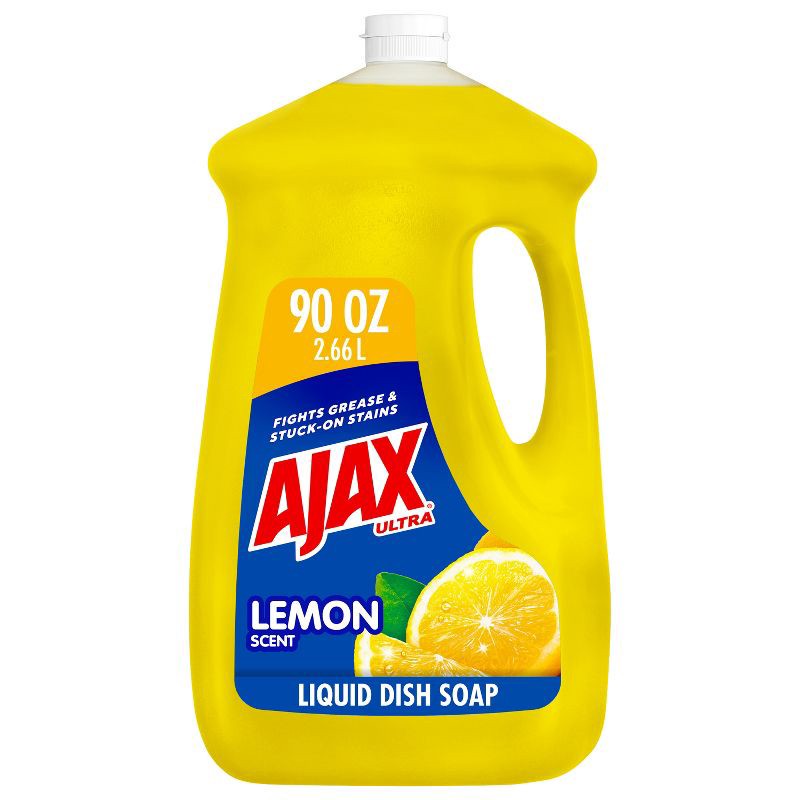 slide 1 of 14, Ajax Lemon Ultra Super Degreaser Dishwashing Liquid Dish Soap - 90 fl oz, 90 fl oz