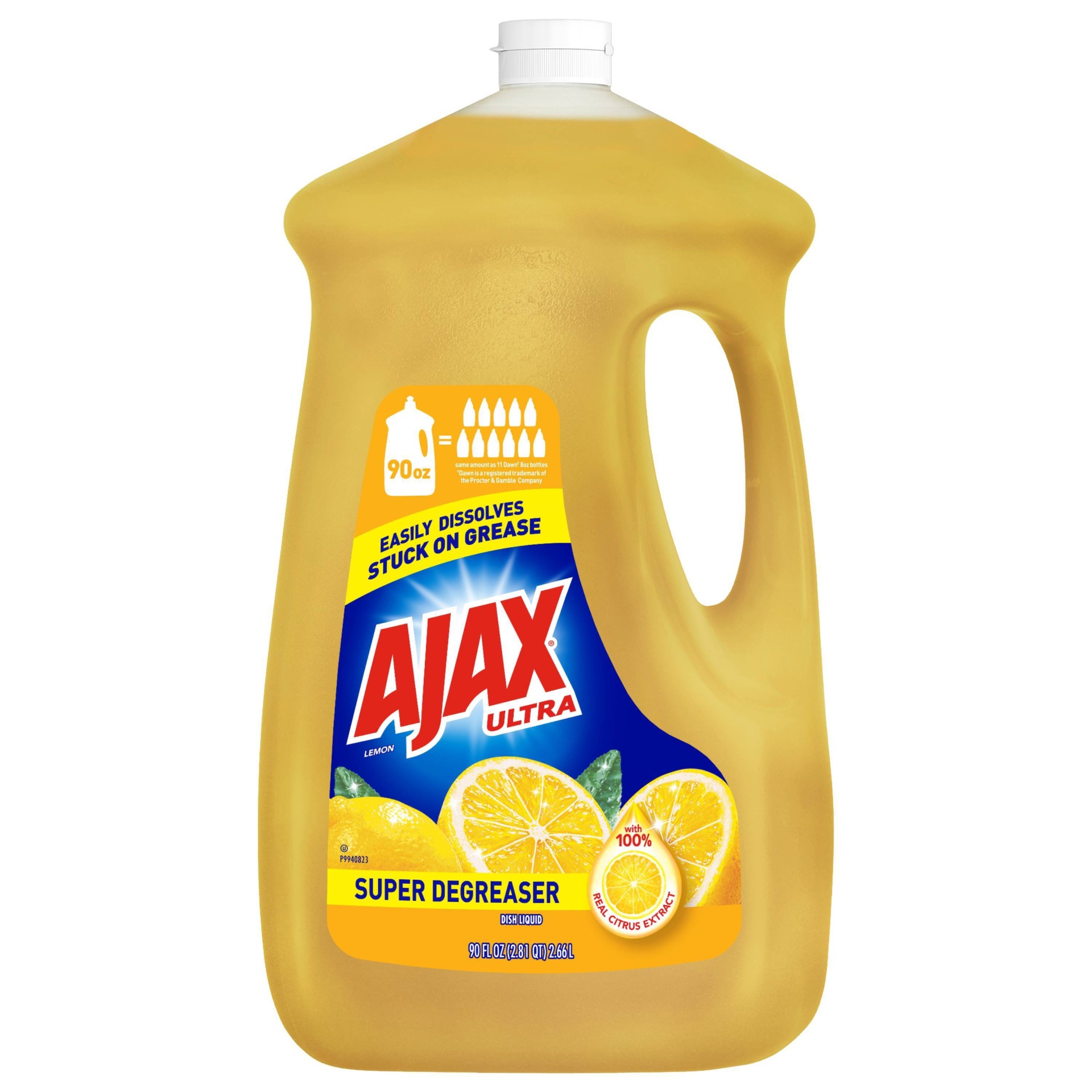 slide 1 of 6, Ajax Ultra Super Degreaser Dishwashing Liquid Dish Soap - Lemon - 90 fl oz, 90 fl oz