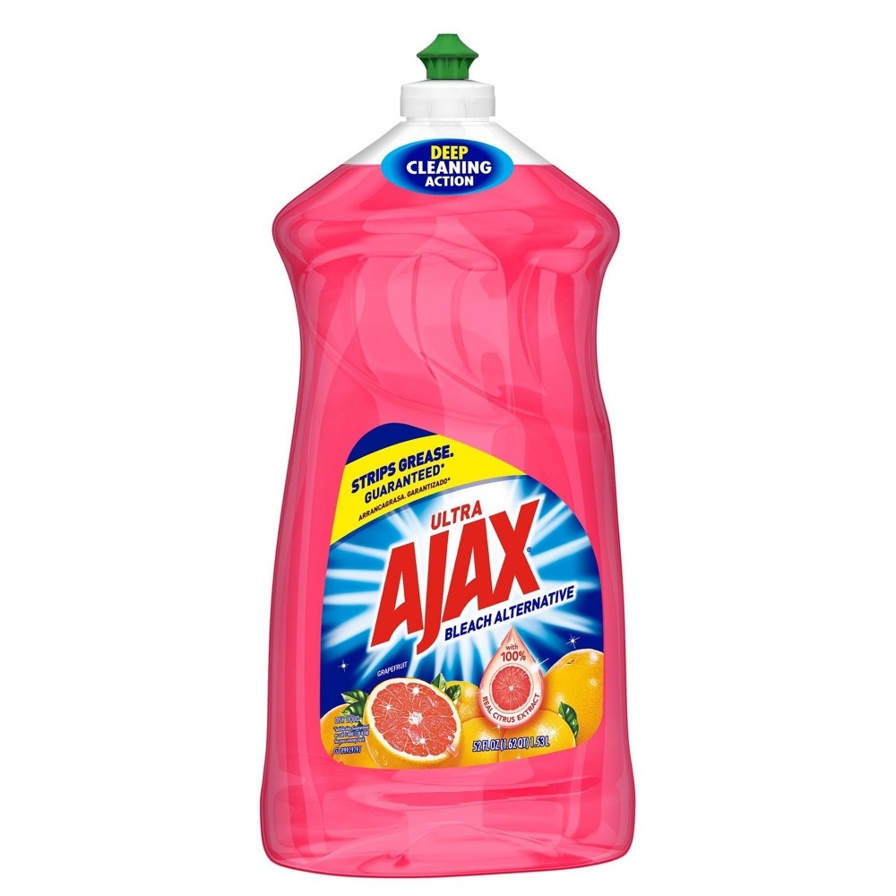 slide 2 of 3, Ajax Ultra Bleach Alternative Liquid Dish Soap Detergent - Grapefruit, 52 fl oz
