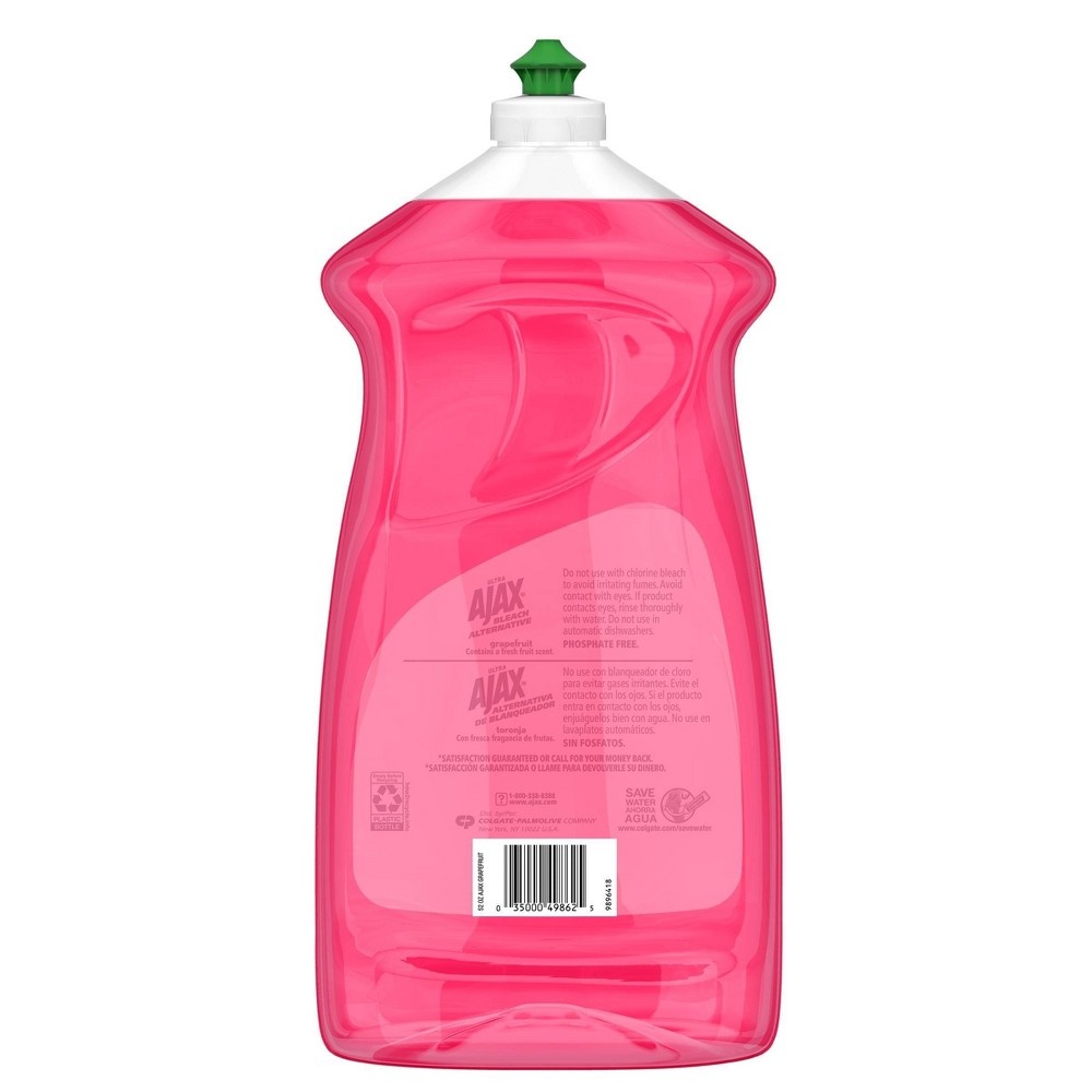 slide 3 of 3, Ajax Ultra Bleach Alternative Liquid Dish Soap Detergent - Grapefruit, 52 fl oz