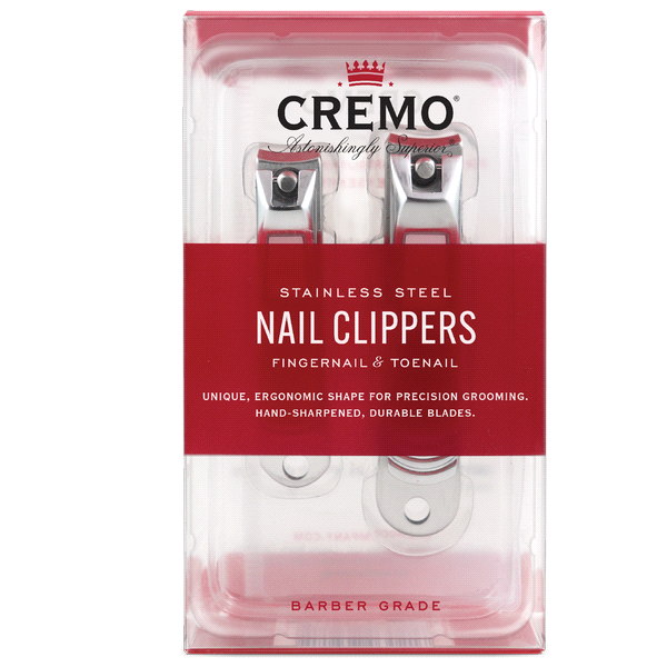 slide 1 of 1, Cremo Stainless Steel Nail Clippers Fingernail & Toenail, 1 ct