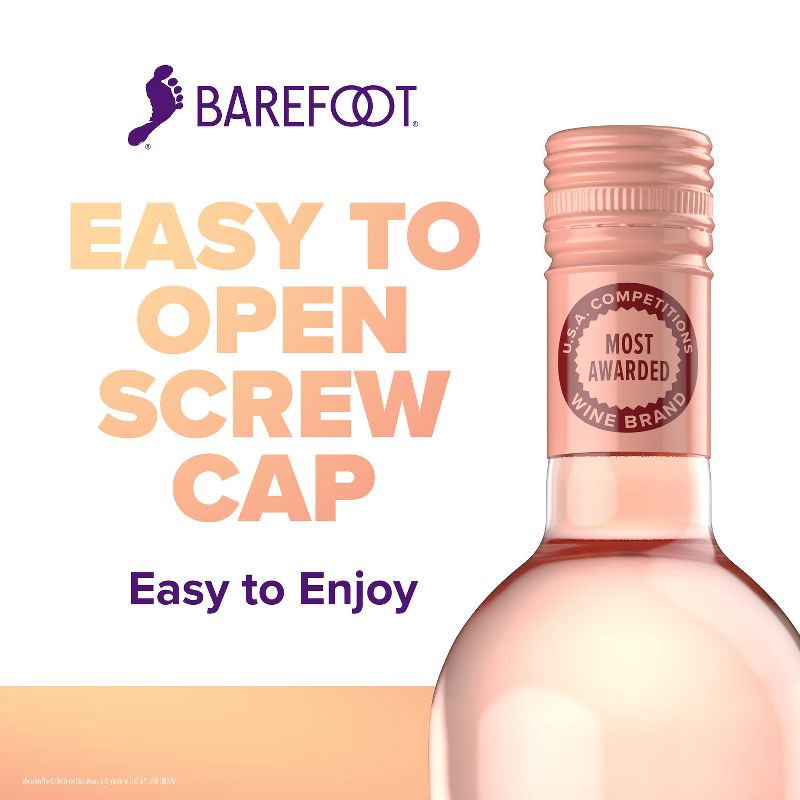 slide 6 of 6, Barefoot Cellars Rose Wine - 750ml Bottle, 750 ml