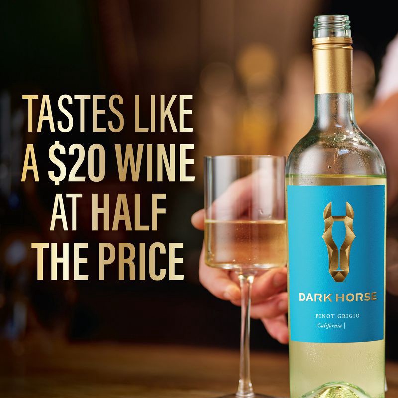 slide 3 of 7, Dark Horse Pinot Grigio White Wine - 750ml Bottle, 750 ml