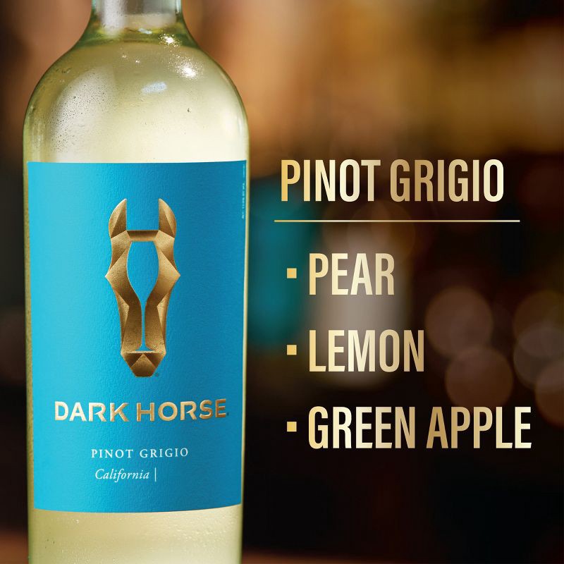 slide 4 of 7, Dark Horse Pinot Grigio White Wine - 750ml Bottle, 750 ml