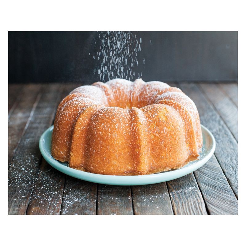 slide 4 of 5, Nordic Ware 12 Cup Bundt Pan Silver: Cast Aluminum Nonstick Baking Pan, Oven-Safe, Hand Wash, Round Shape, Lifetime Warranty, 1 ct