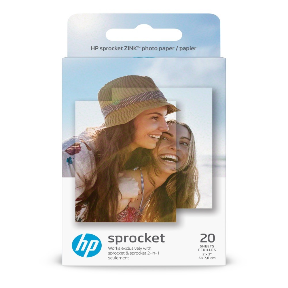 slide 2 of 3, HP ZINK Sticky-Backed Photo Paper 2x3" - White (HEW1AH01A), 1 ct