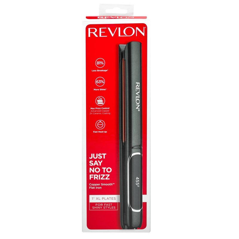 slide 2 of 5, Revlon Salon Straightening Copper Flat Iron 1", 1 ct