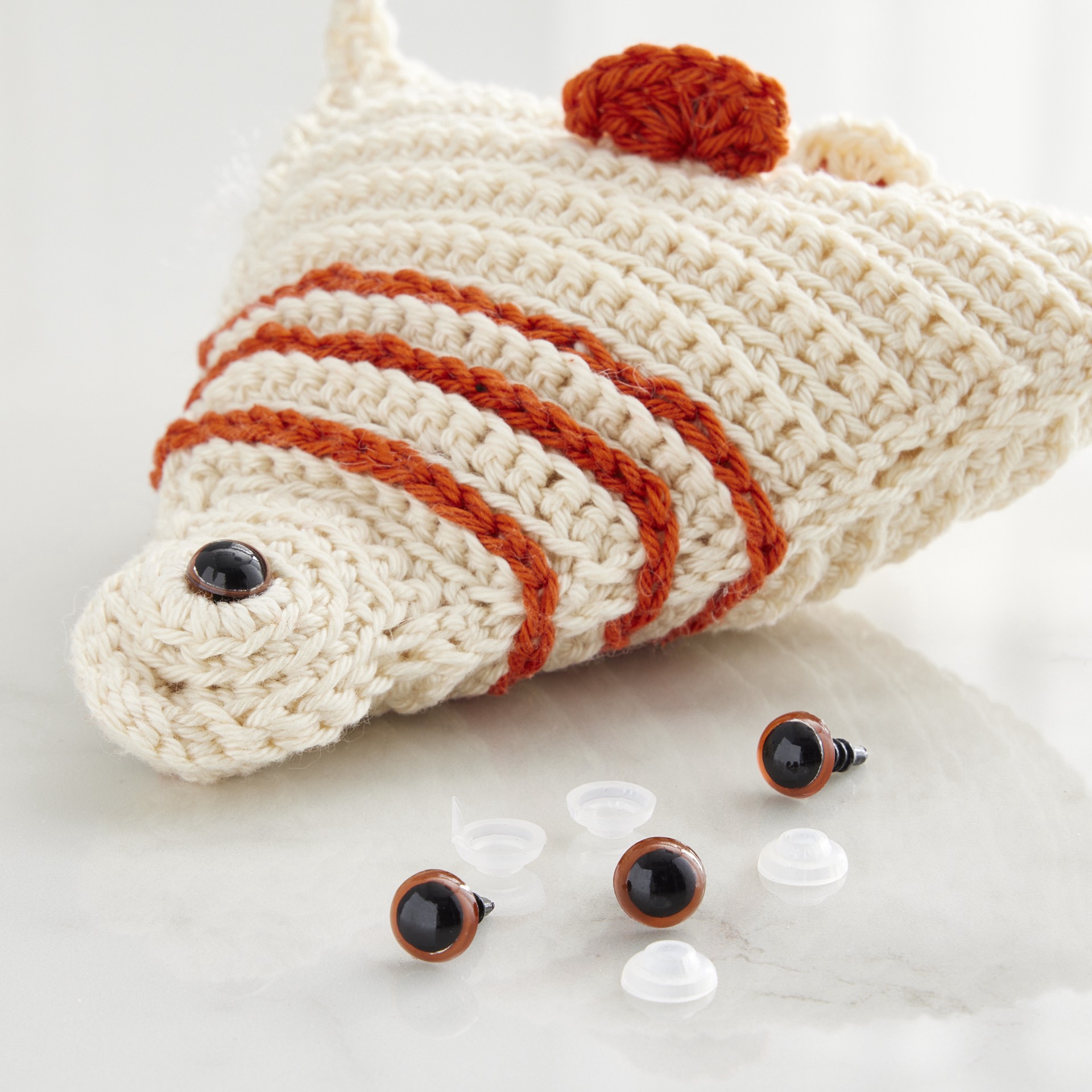 slide 2 of 4, Craft Eyes With Plastic Washers Loops & Threads, 12mm, 12mm