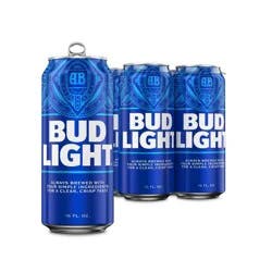 Bud Light American Lager Beer - 4pk/16 fl oz Cans
