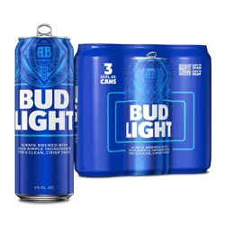 Bud Light Beer - 3pk/25 fl oz Cans