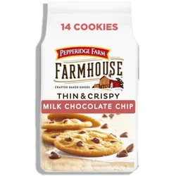 Pepperidge Farm Farmhouse Thin & Crispy Milk Chocolate Chip Cookies - 6.9oz
