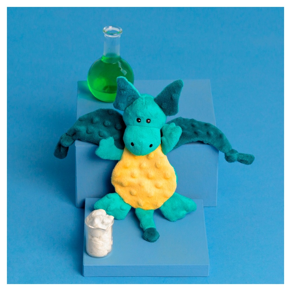 slide 3 of 7, Bark Dingbert The Dragon Cute Dog Toy - Teal, 1 ct